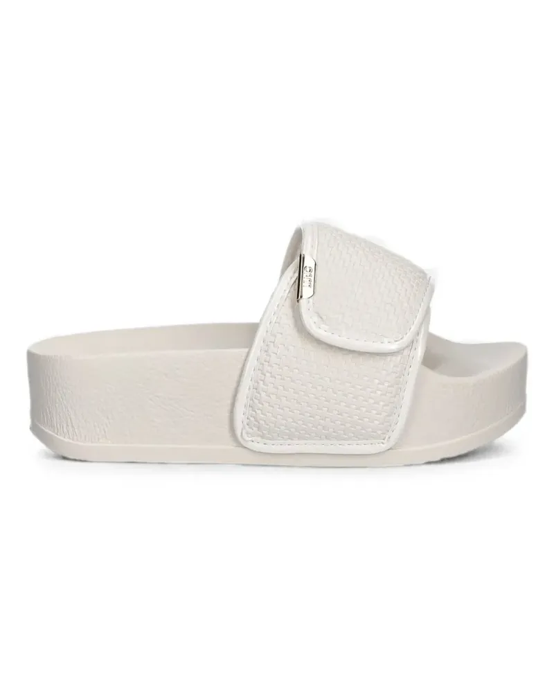 Liu Jo woven touch-strap slides - Nude Nude