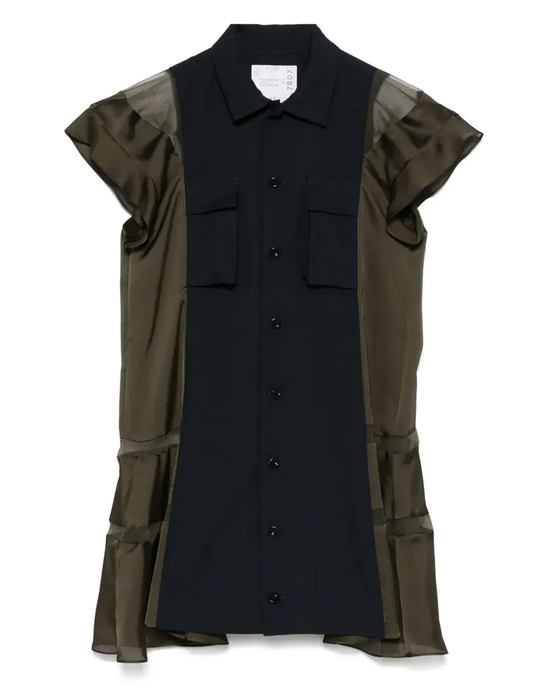 Sacai Minikleid mit Einsätzen - Blau Blau