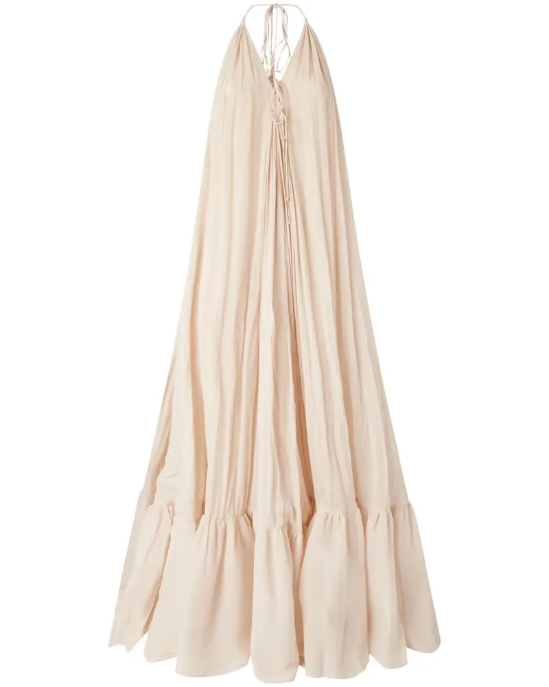 Pinko Maxikleid mit Falten - Nude Nude