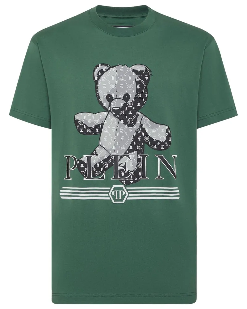 Philipp Plein T-Shirt mit Teddy Grün