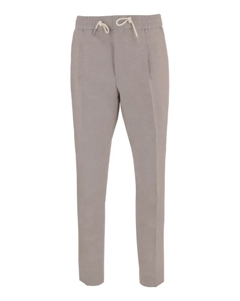 HUGO BOSS Getlin drawstring pressed-pleat trousers - Nude Nude