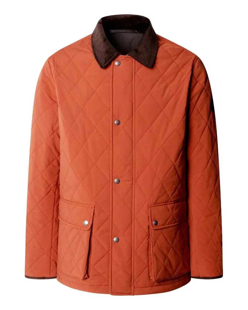 Hackett Gesteppte Jacke mit Rautensteppung - Orange Orange