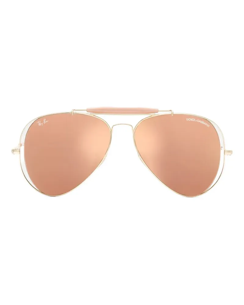 Dolce & Gabbana x RAY-BAN aviator-frame sunglasses - Gold Gold