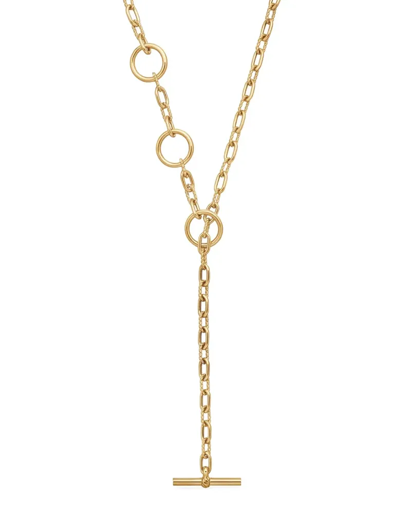 David Yurman 18kt DY Madison Three Ring Gelbgoldhalskette 3mm Gold