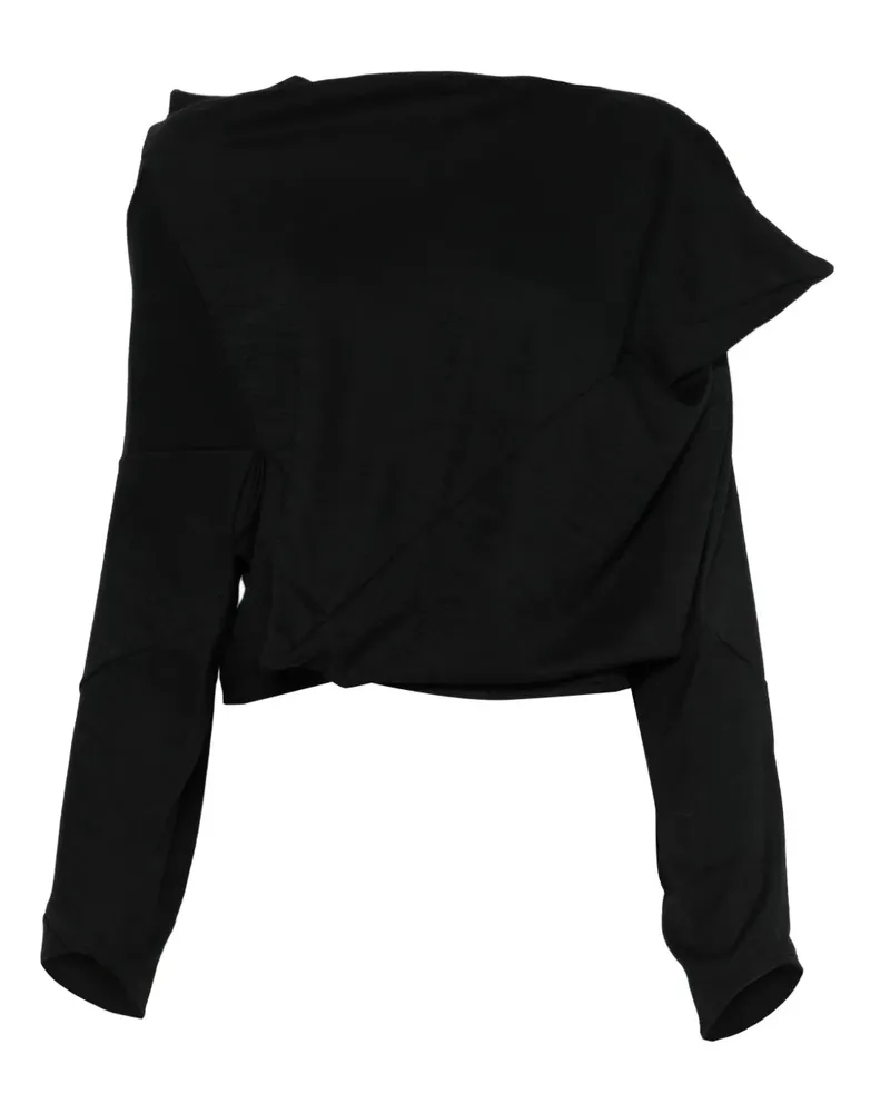 Junya Watanabe Drapierte Bluse - Schwarz Schwarz