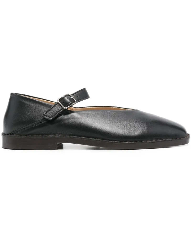 Christophe Lemaire Ballerinas aus Leder - Schwarz Schwarz