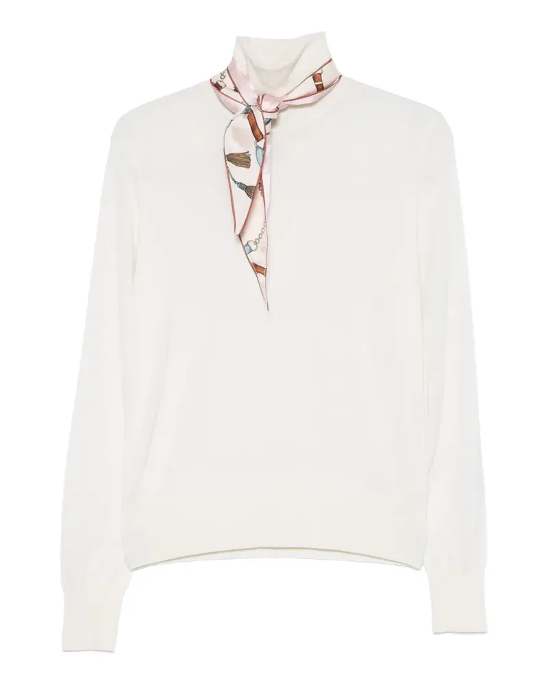 forte_forte Fein gestrickter Rollkragenpullover - Nude Nude