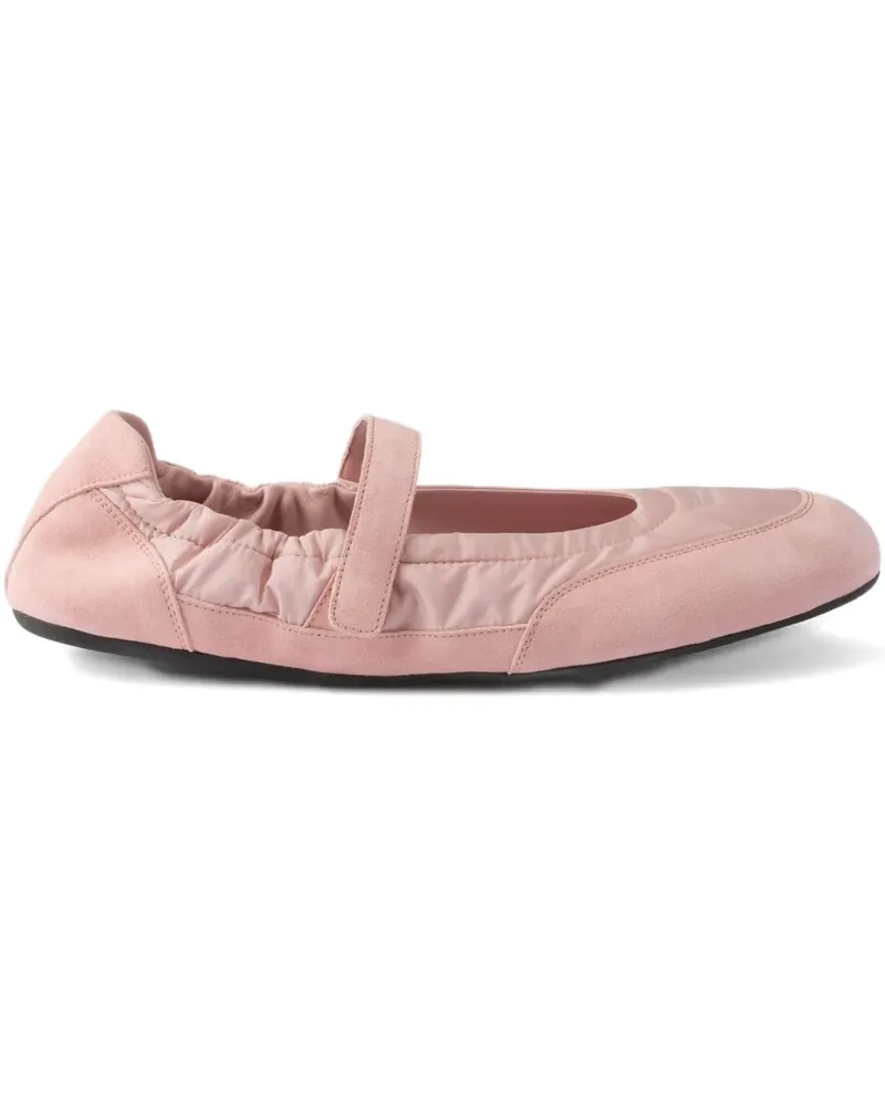 Prada Collapse Ballerinas mit Riemen - Rosa Rosa