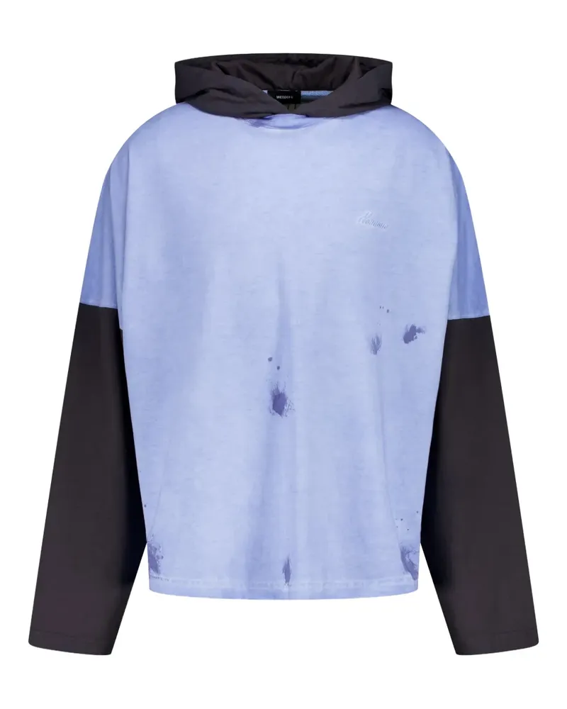 WE 11 DONE double-sleeve T-Shirt - Blau Blau