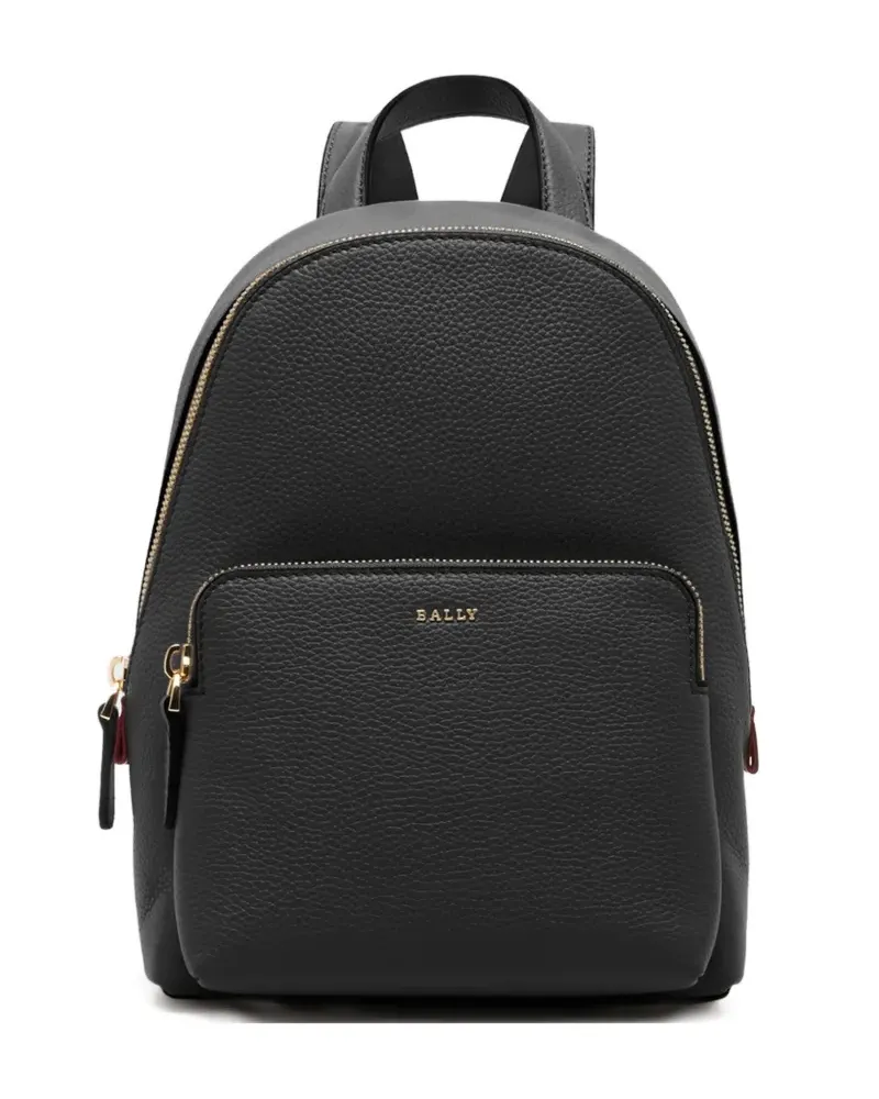 Bally Mini Rucksack aus strukturiertem Leder - Schwarz Schwarz