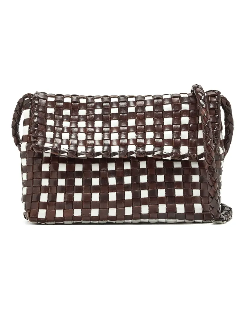 Loeffler Randall Mini Vinnie Umhängetasche aus gewebtem Leder - Braun Braun
