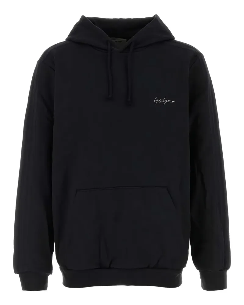 KURO logo-detail cotton hoodie - Schwarz Schwarz
