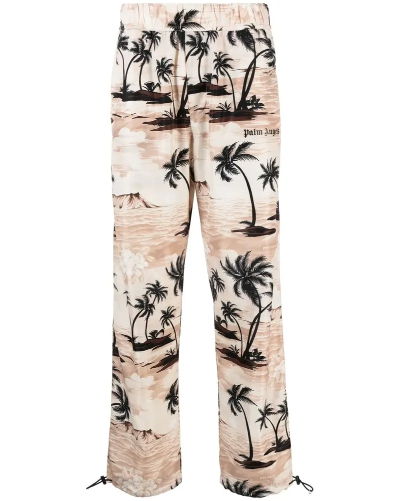 Palm Angels Hose mit Palmen-Print - Nude Nude