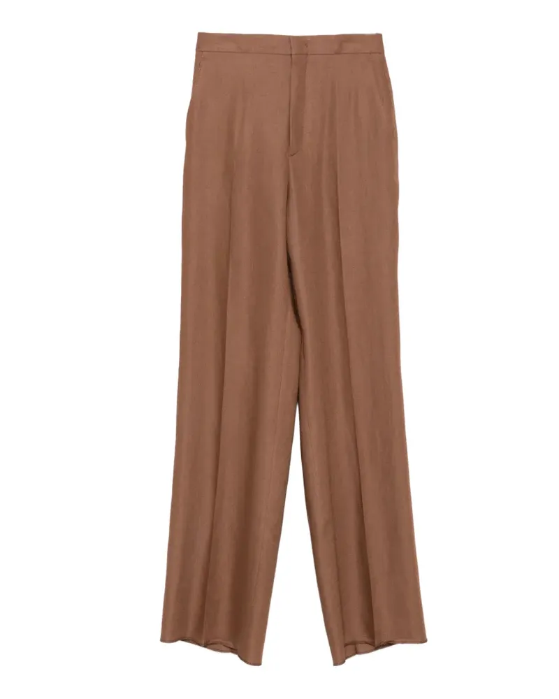Tagliatore pressed-crease tailored trousers - Braun Braun