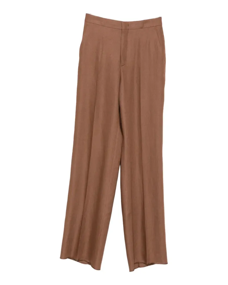 Tagliatore pressed-crease tailored trousers - Braun Braun