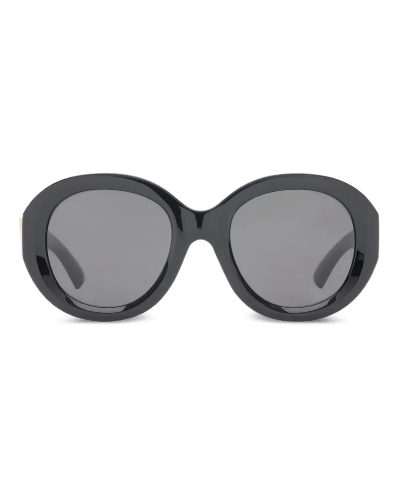 Burberry Runde Heritage Sonnenbrille - Schwarz Schwarz