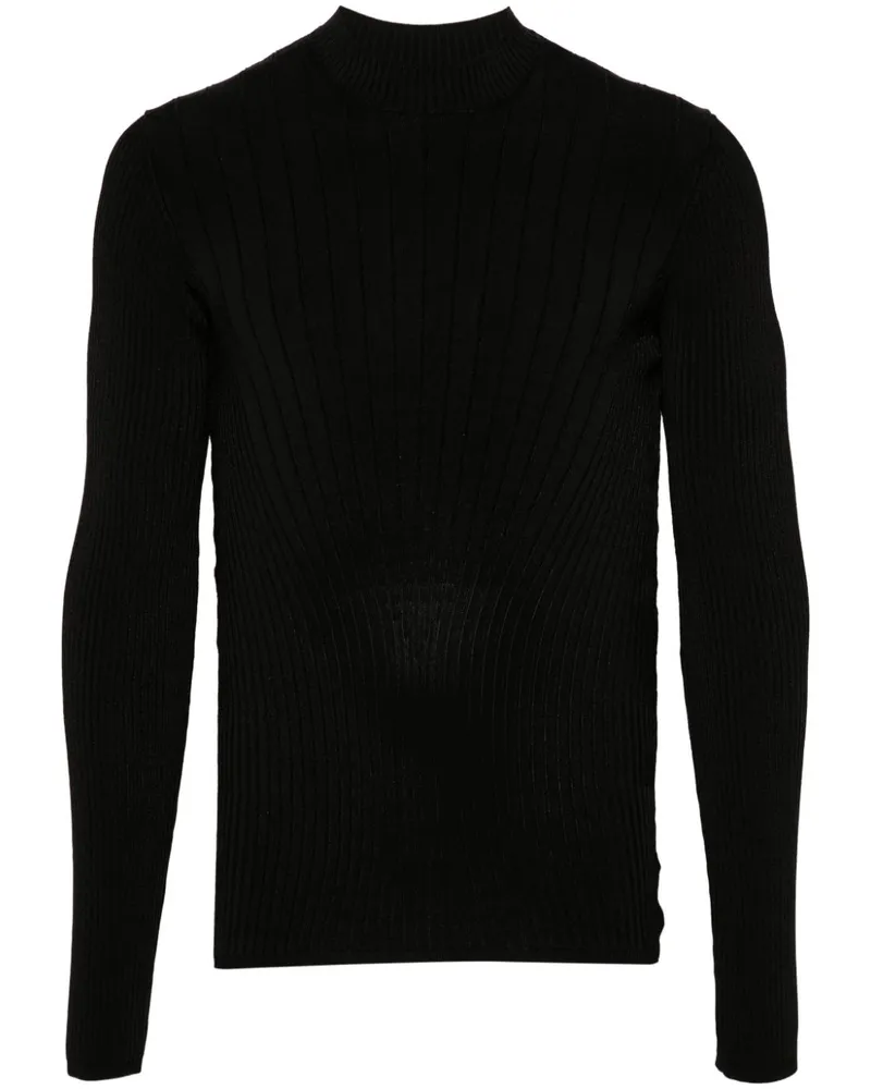 Thierry Mugler sculpting-knit top - Schwarz Schwarz