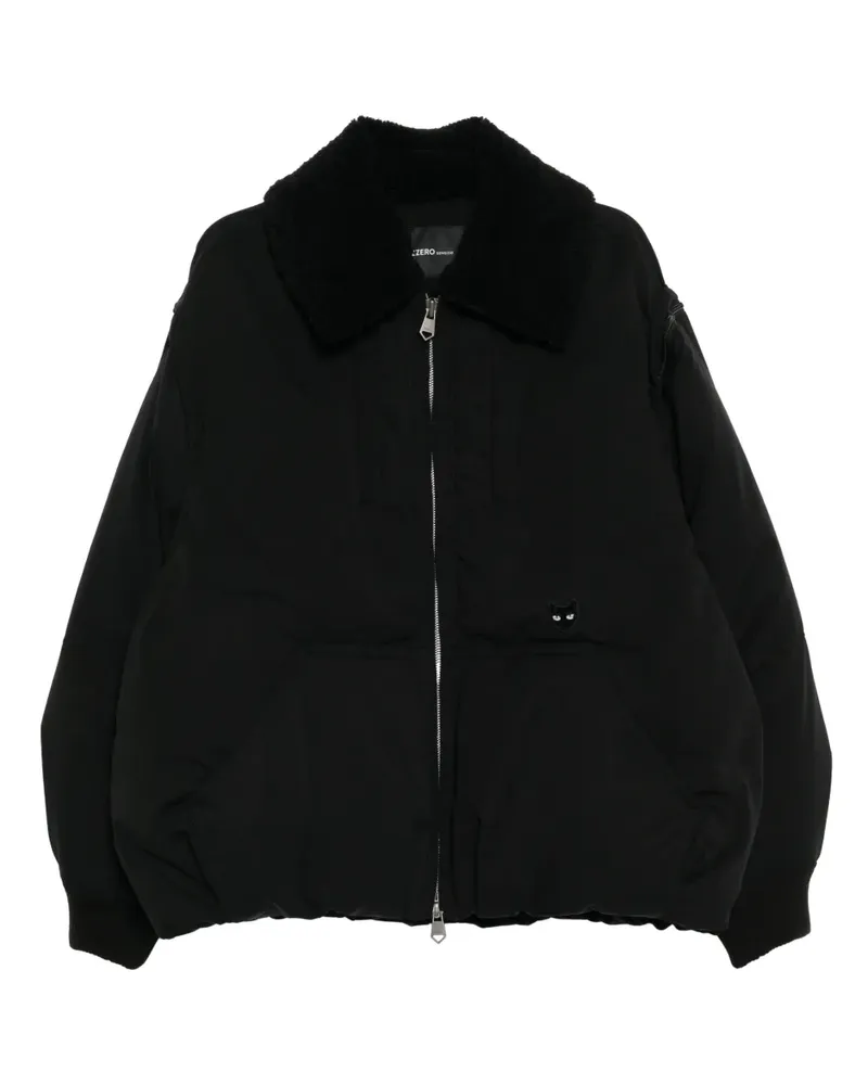 SONGZIO Daunenjacke mit Panther-Stickerei - Schwarz Schwarz