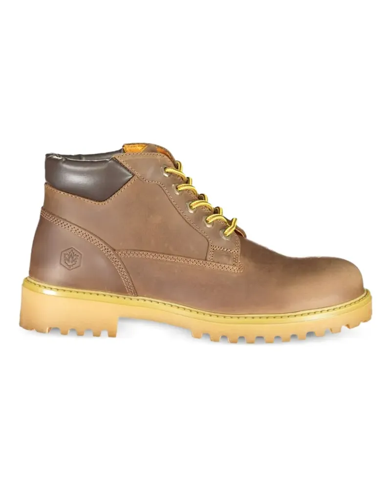 Lumberjack logo-detail lace-up boots - Braun Braun
