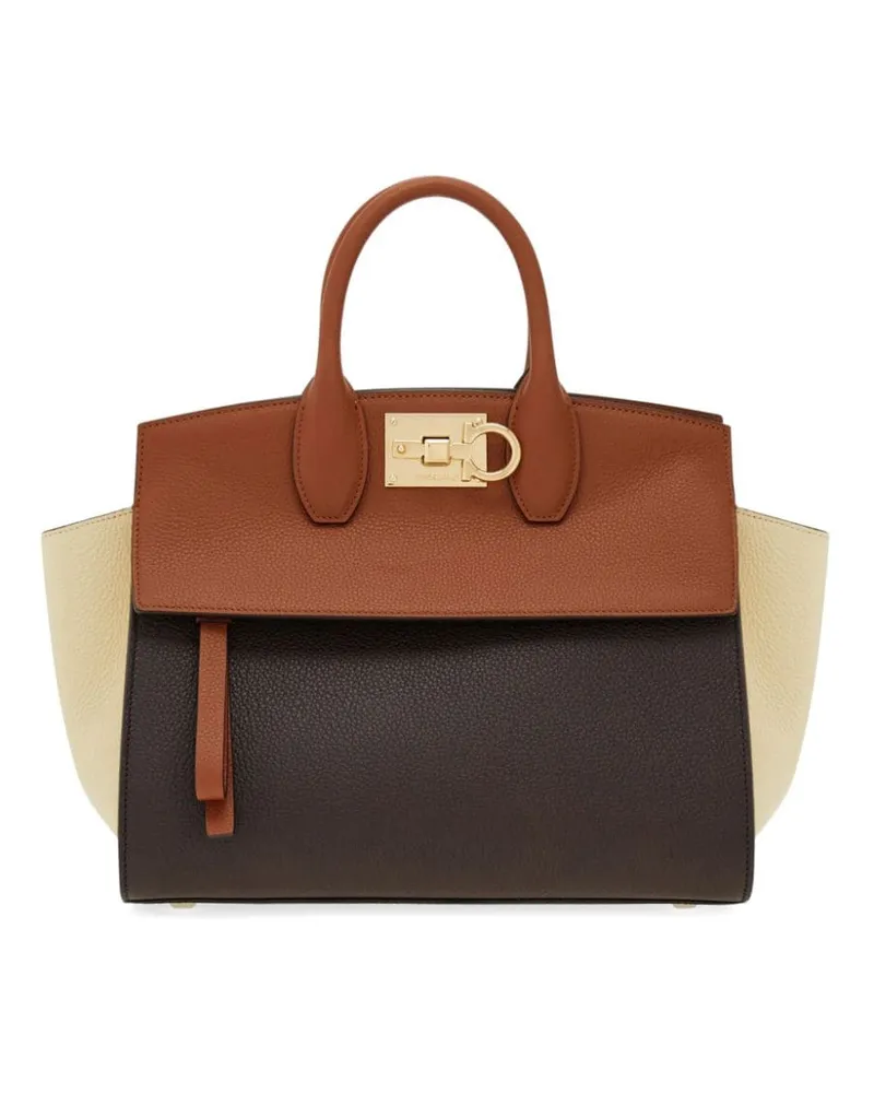 Ferragamo Kleine Studio Handtasche Braun