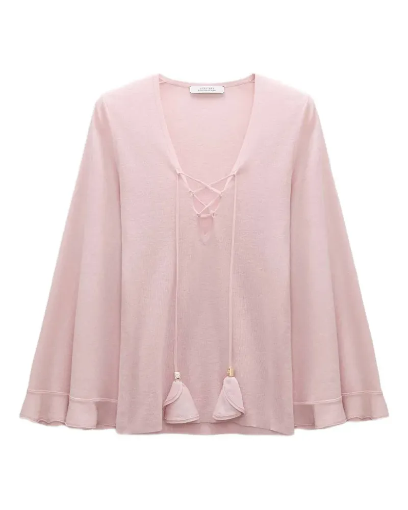 Dorothee Schumacher Refined Essentials lace-up flared-sleeve jumper - Rosa Rosa