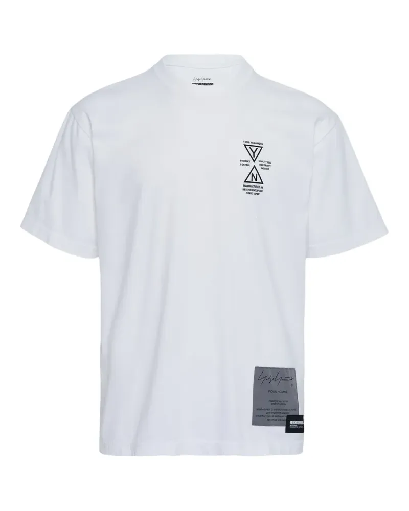 Yohji Yamamoto x Neighborhood T-Shirt mit Logo-Print - Grau Grau
