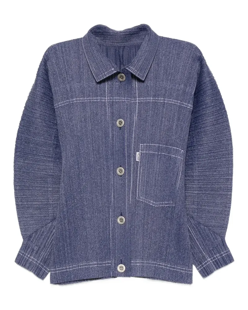 Issey Miyake Jeansjacke mit Puffärmeln - Blau Blau