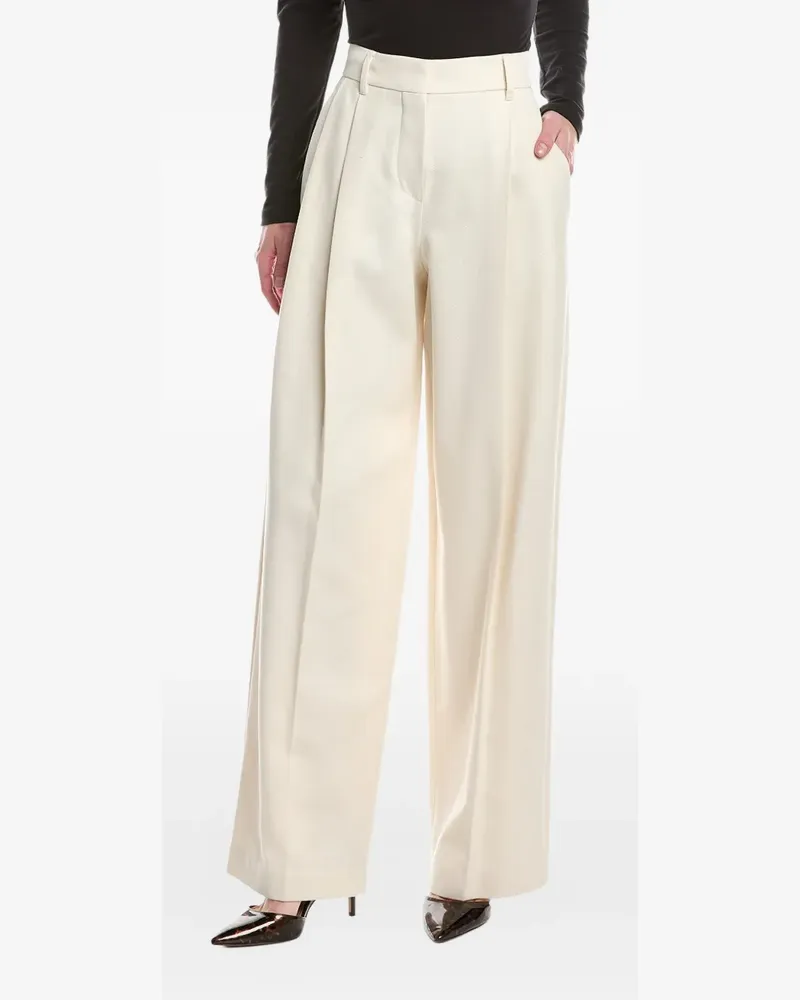 Brunello Cucinelli pleated wide-leg trousers - Weiß Weiß