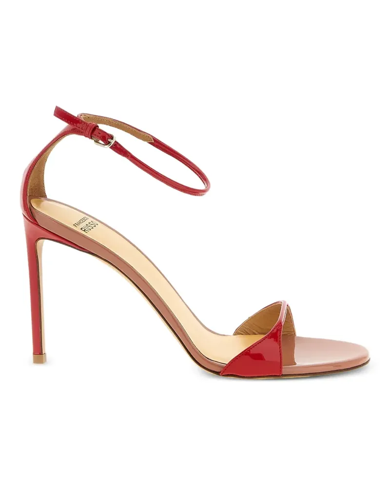 Francesco Russo round-toe ankle-strap sandals - Rot Rot