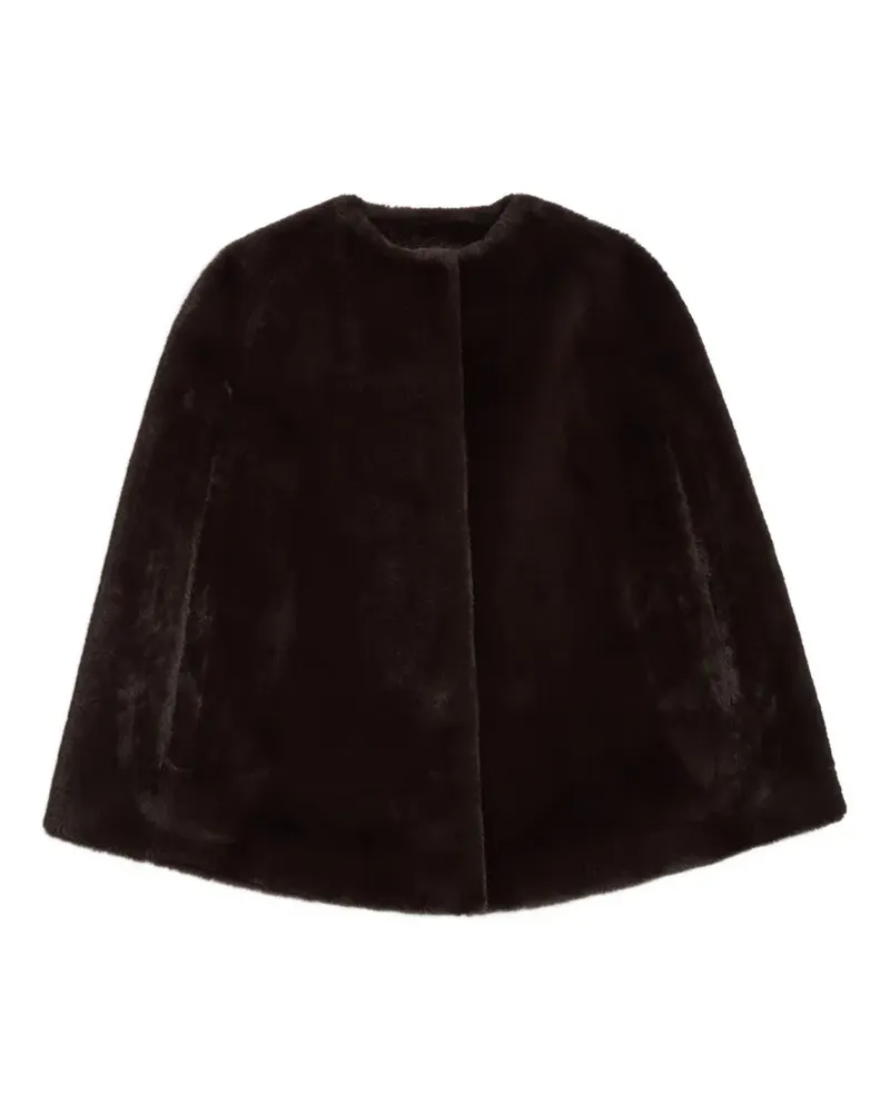 APPARIS Sloane faux-fur cape - Braun Braun