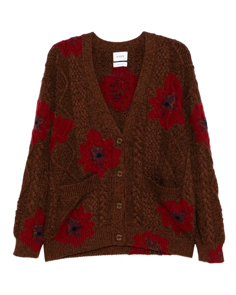 Barrie Cardigan mit Kokadeblume - Braun Braun