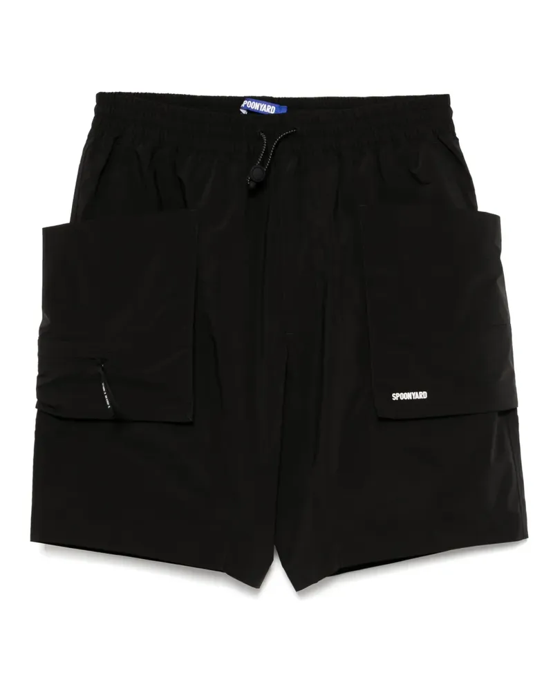 Spoonyard Solotex 3D Shorts mit aufgesetzten Taschen - Schwarz Schwarz
