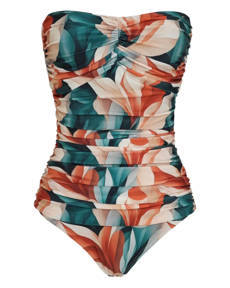 Lygia & Nanny Melissa ruched printed swimsuit - Grün Grün