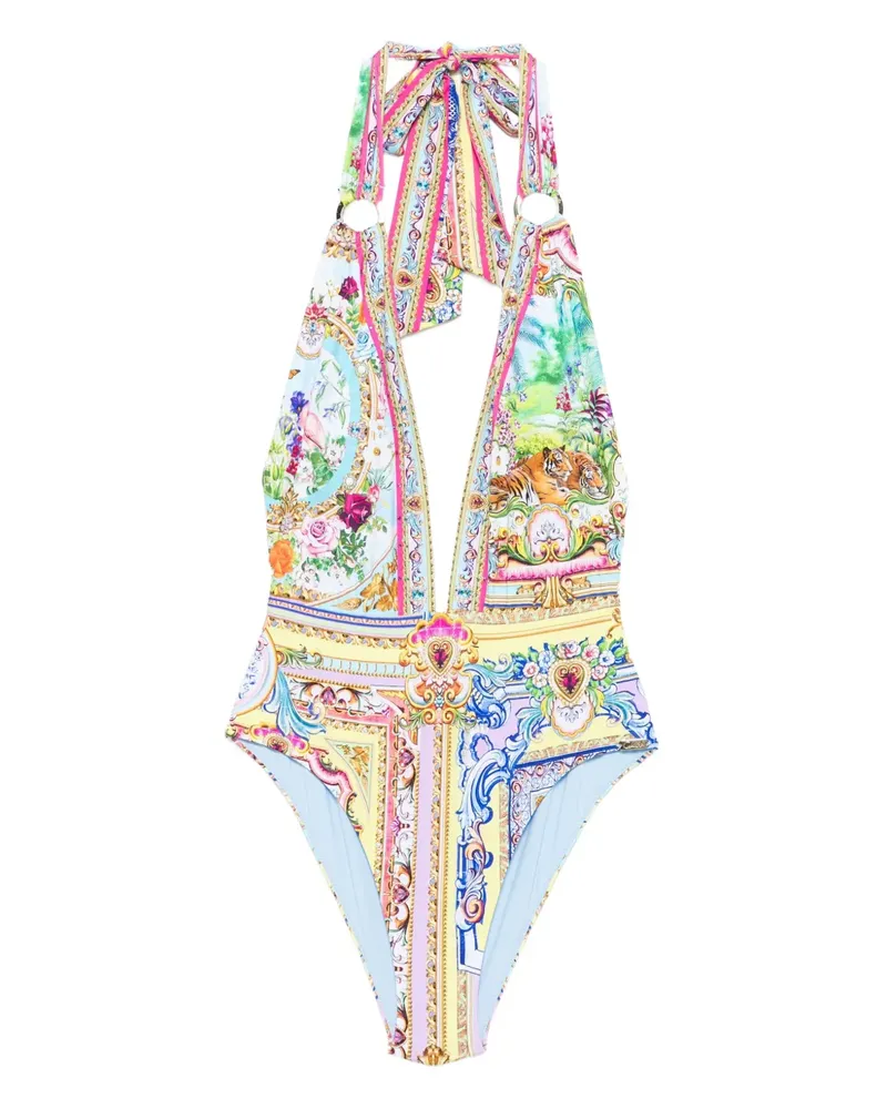 Camilla Badeanzug mit Print - Blau Blau