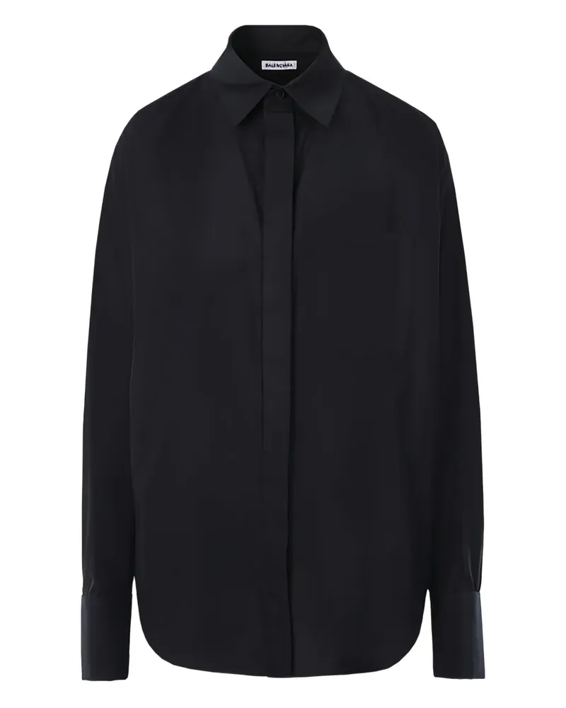 Balenciaga Hemd mit Logo-Stickerei - Schwarz Schwarz