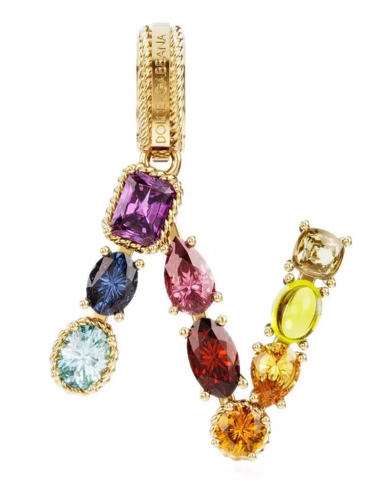 Dolce & Gabbana 18kt Rainbow N Gelbgoldanhänger Gold