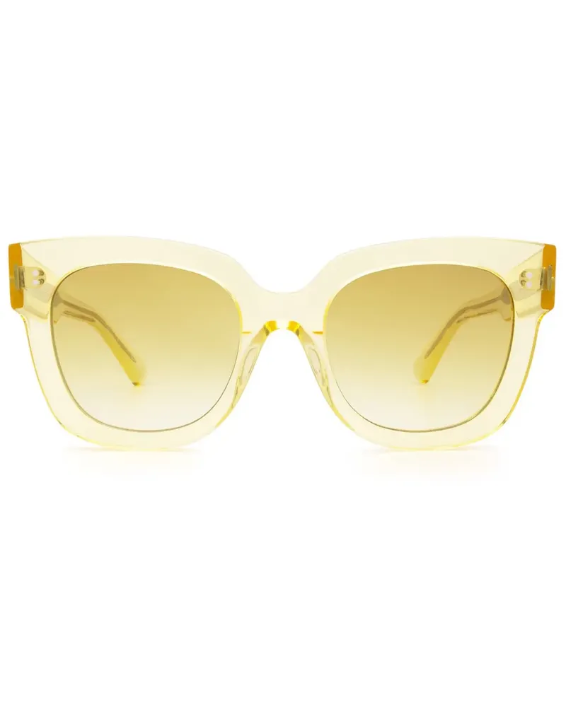 CHIMI GR08 Sonnenbrille mit rundem Gestell - Gelb Gelb
