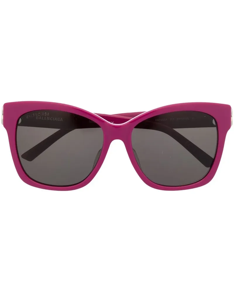 Balenciaga Sonnenbrille mit eckigem Gestell - Rosa Rosa