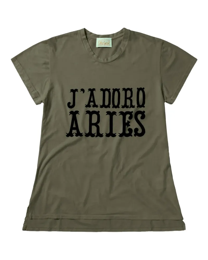 Aries J'adoro printet short-sleeve T-shirt - Grün Grün