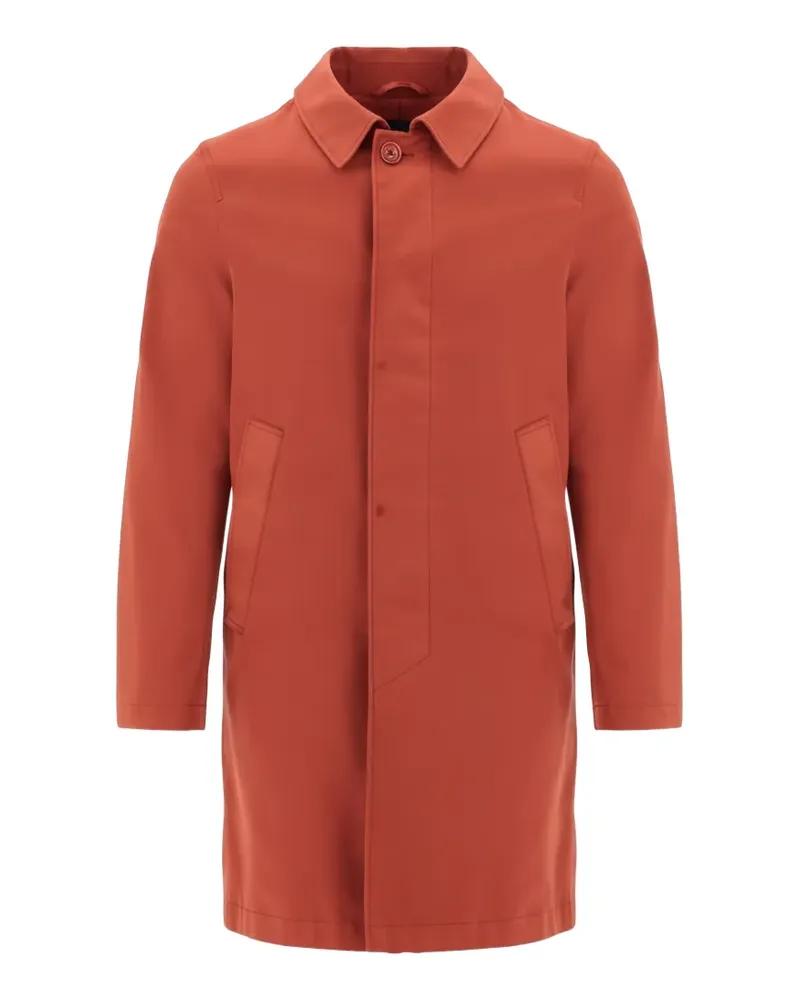 Herno concealed-front coat - Orange Orange