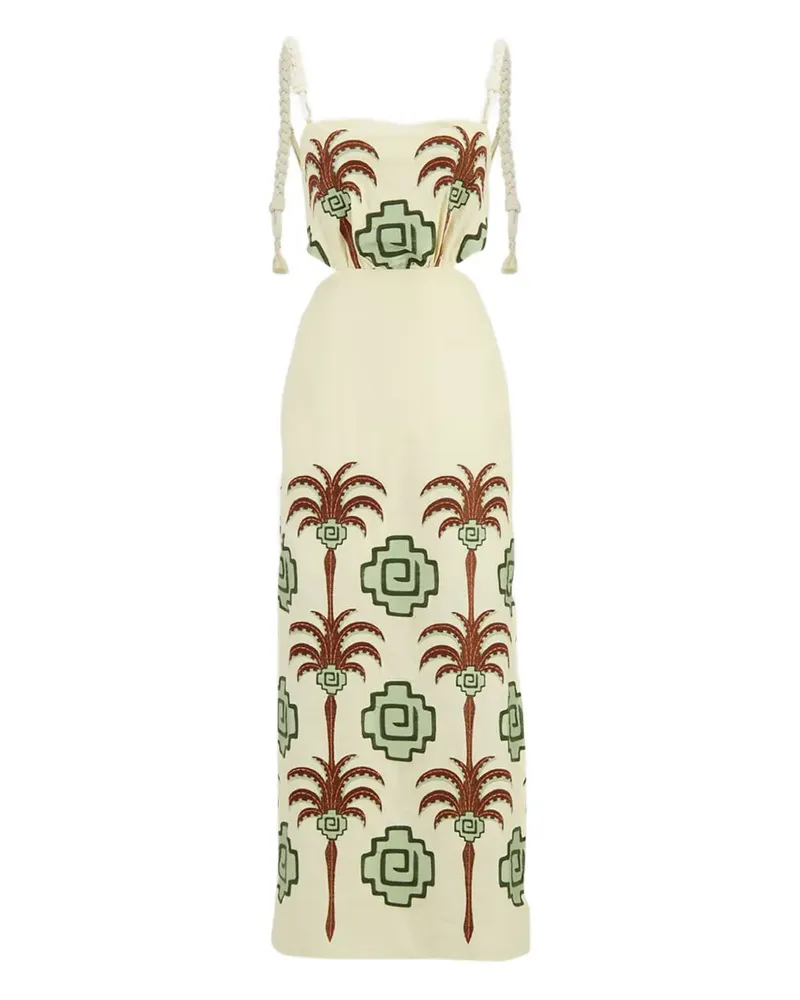 Johanna Ortiz Tributaries Maxikleid mit Cut-Out - Nude Nude