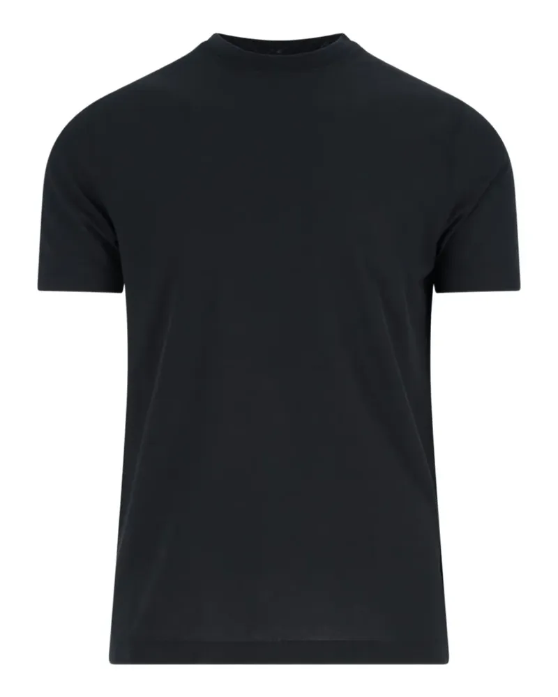 Zanone T-Shirt aus Baumwolle - Schwarz Schwarz
