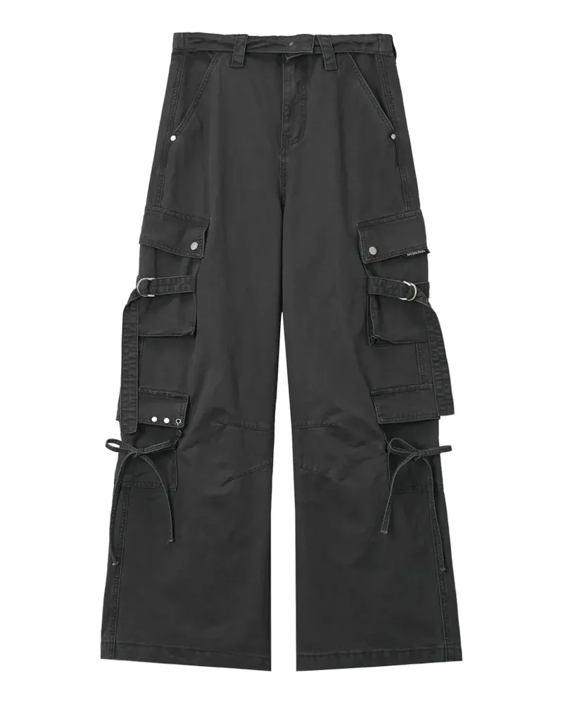 Musium Div. Wide-Leg-Cargohose mit Taschen - Schwarz Schwarz