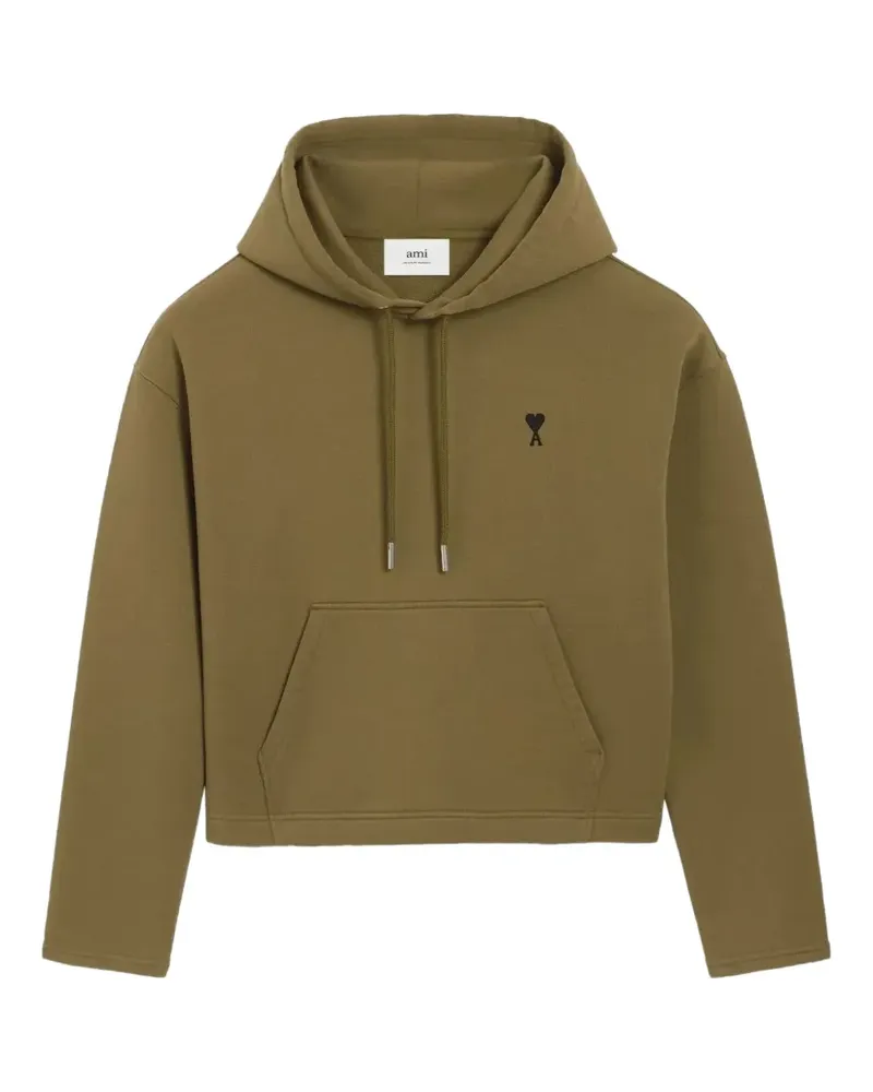 AMI Paris Hoodie mit Logo-Stickerei - Grün Grün