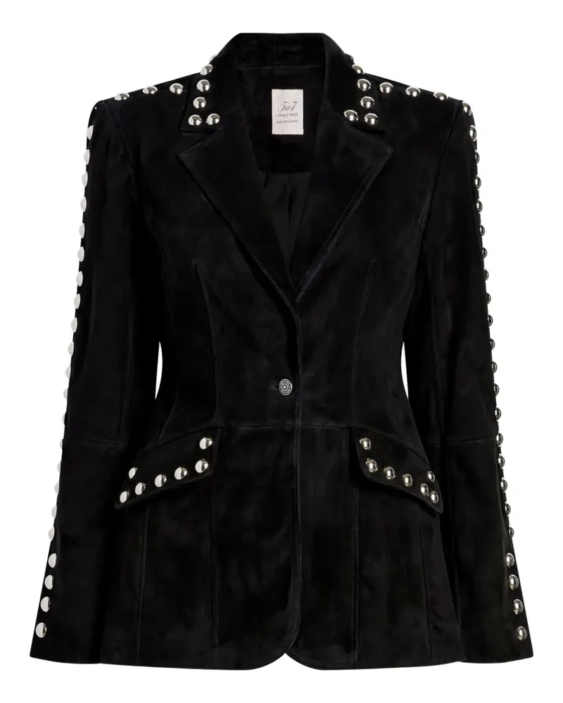 Cinq à Sept Milly studded suede jacket - Schwarz Schwarz