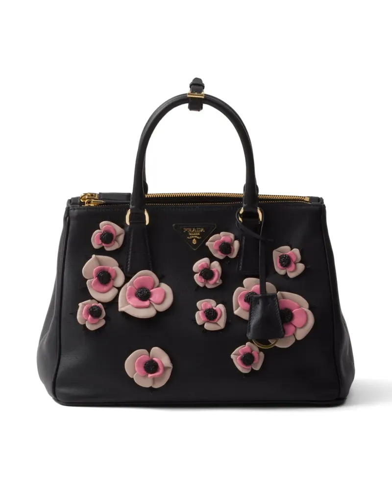 Prada Große Galleria Handtasche - Schwarz Schwarz