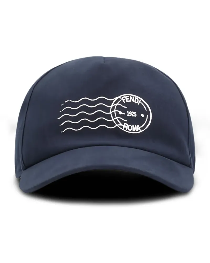 Fendi Baseballkappe aus Baumwoll-Canvas - Blau Blau