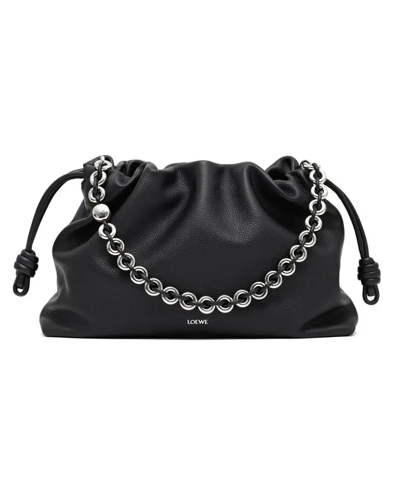 Loewe Große Flamenco Beuteltasche mit Kettenriemen - Schwarz Schwarz
