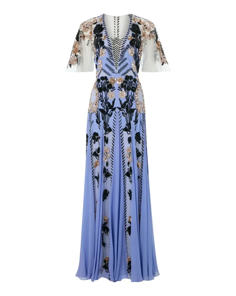 Temperley London GILDED embellished gown - Blau Blau