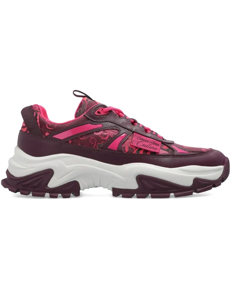 Versace Jeans Sneakers mit Blumen-Print - Violett Violett